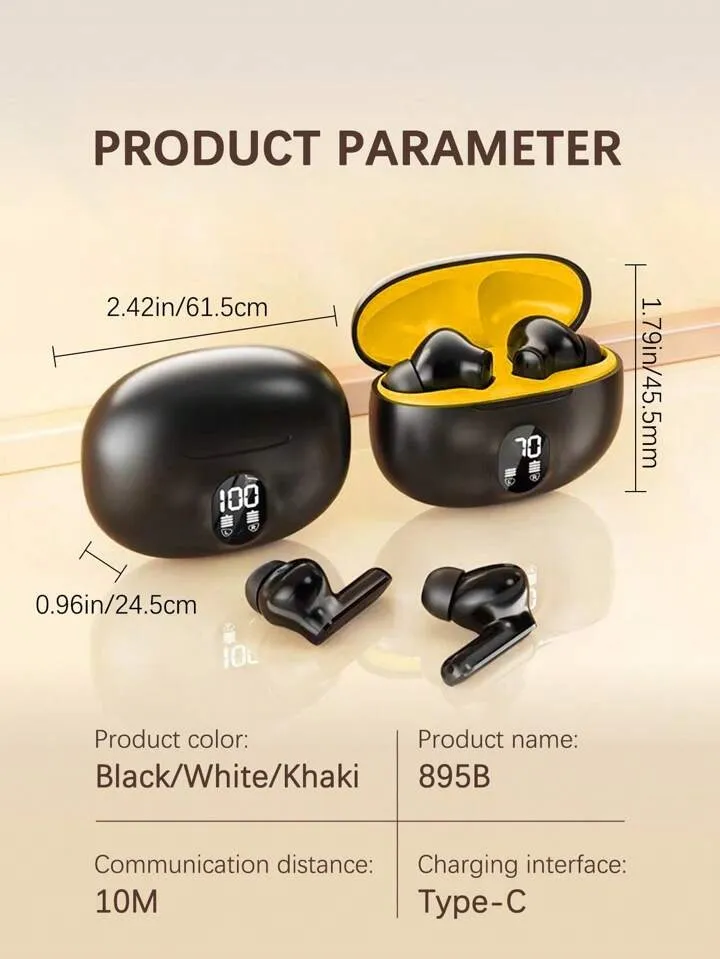 🔥 TWS Wireless Earbuds with LED Display – ENC Noise Cancellation, HiFi Stereo, Bluetooth 5.3